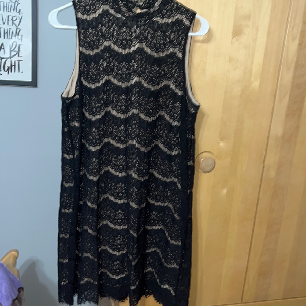 Black Key Hole Back Mini Dress